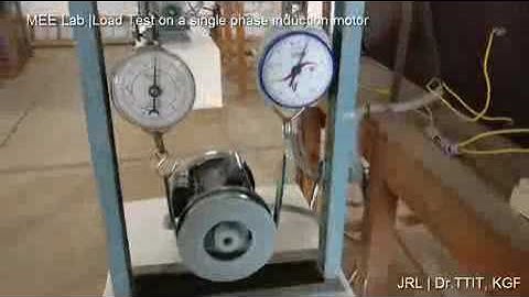 Load Test on Single phase Induction motor