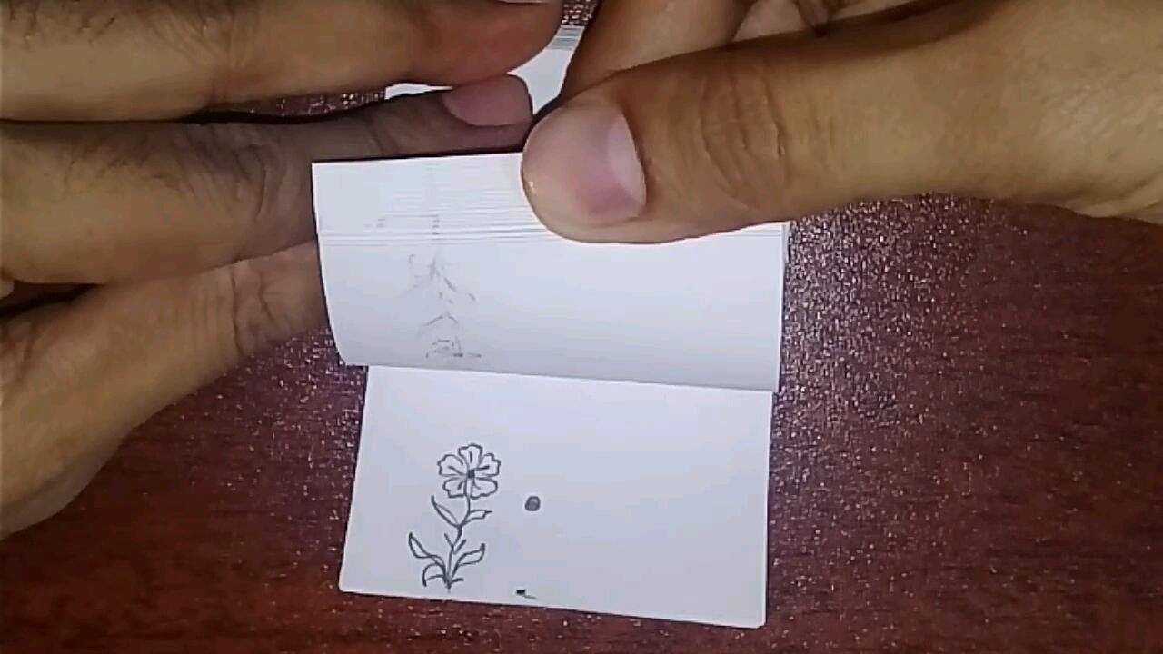 How To Make a Quick & Easy Flipbook Flip book Drawing of a Flower