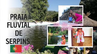 Praia fluvial em portugal ( Lugar incrível Serpins, Coimbrã )