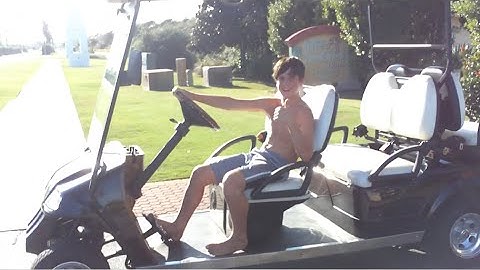Limousine Golf Cart Ride Around Beach Town