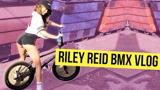 Riley Reid learns to ride BMX at the ONSOMESHIT store