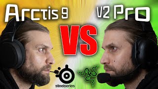 steelseries ARCTIS 9 wireless vs Razer BLACKSHARK V2 Pro wireless ESports Headset | Comparison