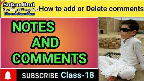 How to Insert or Delete Comments and notes in PowerPoint Slide (urdu)