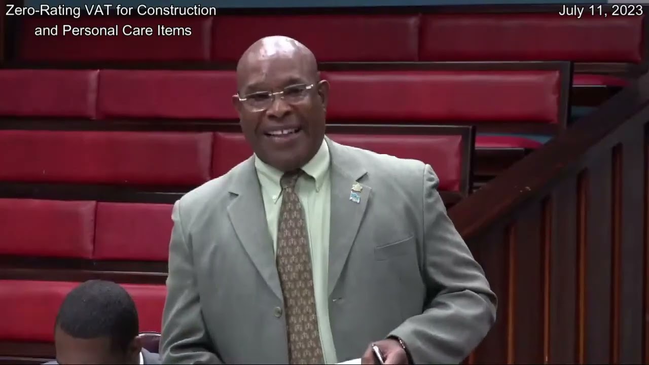 Hon. Richard Frederick debates amendment to Zero-Rate VAT for Construction and Personal Care Items