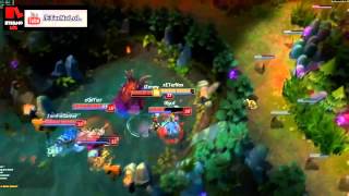 Video LOL Funny Teemo troll enemy team   Teemo 1 vs 5 Penta Kill