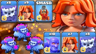 Th14 Yeti Valkyrie Smash With Flame Flinger!! 8 Yeti + 9 Valkyrie - Town Hall 14 War Attack Strategy