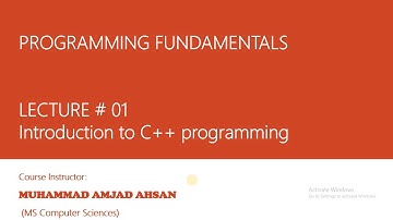 Programming fundamentals Lecture#1 for adp Riphah