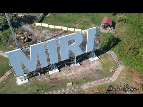 Biggest MIRI sign in Miri Town | DJI Drone views