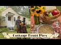 Baking pies in a cozy cottage