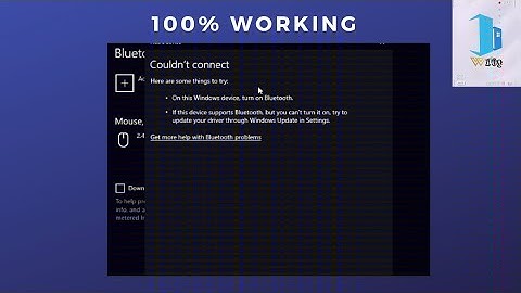 Solve Bluetooth couldn