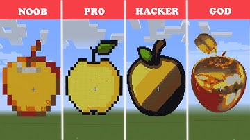 Pixel Art NOOB vs PRO vs HACKER vs GOD Golden Apple in Minecraft