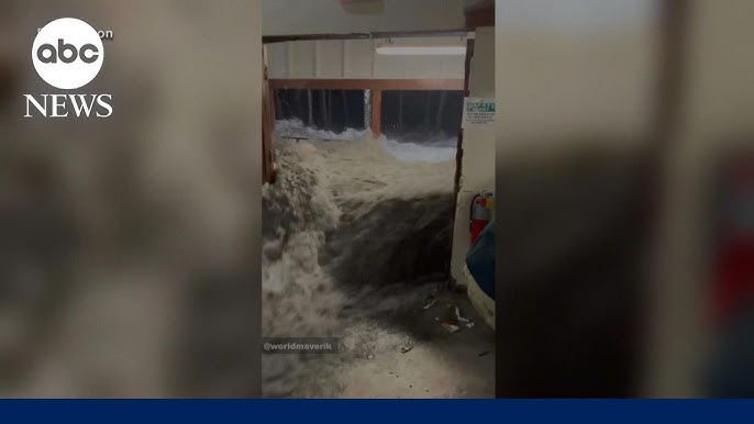 Video Shows Massive Wave Slam Military Base