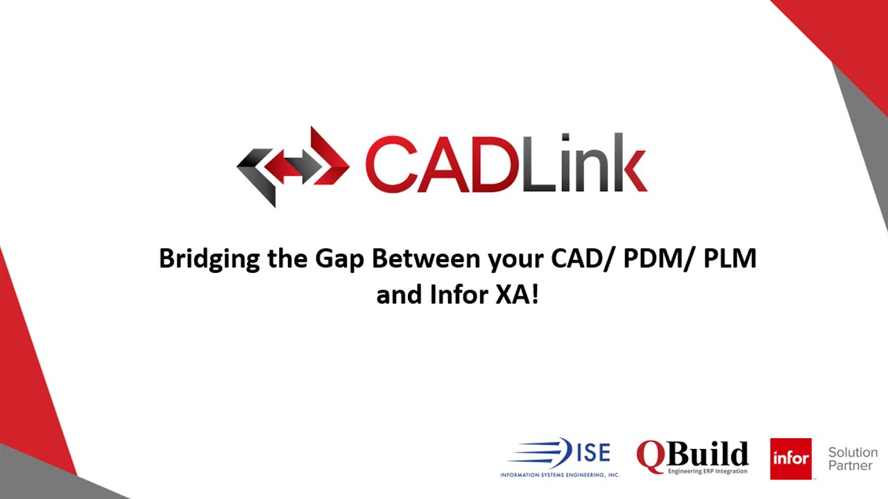 QBuild's CADLink Integration with Infor XA | CADLink Webinar with ISE