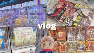 vlog 🍒 manga haul   unboxing, anime / sanrio merch, shopping at kinokuniya nyc, crane games