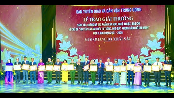 Trao Giải thưởng sáng tác, quảng bá tác phẩm văn học, nghệ thuật, báo chí về học tập và làm theo Bác