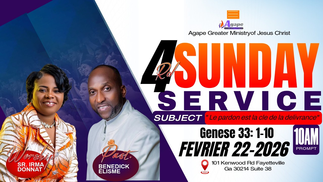 AGAPE GREATER MINISTRY OF JESUS CHRIST -- Sunday Service February- 22-2026