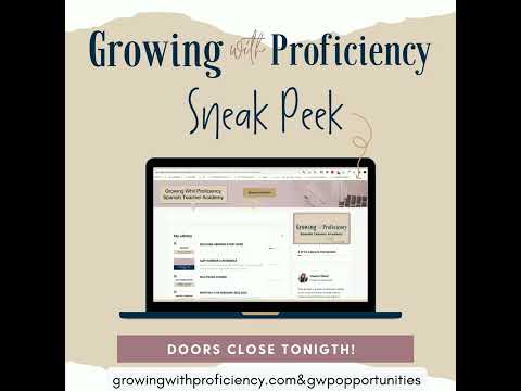 Sneak Peek of Growing With Proficiency