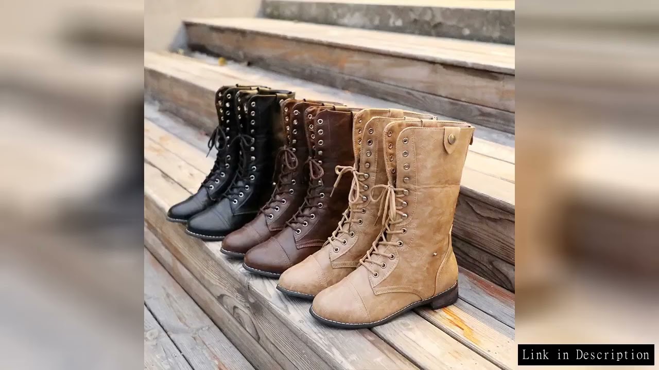 Mid-calf Boots Fashion Black Solid Color Retro Cowboy Western Lace Up Shoes Cosplay Accessories Stag