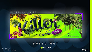 HEADER SPEED ART ✨ KILLER GFX #nature theme header by me on android 🌚❤️🌝