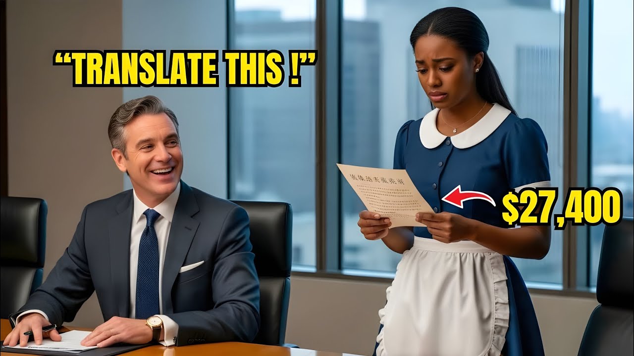 “Translate This and My Salary is Yours,” Millionaire Laughed —The Maid Did… and His Jaw Dropped
