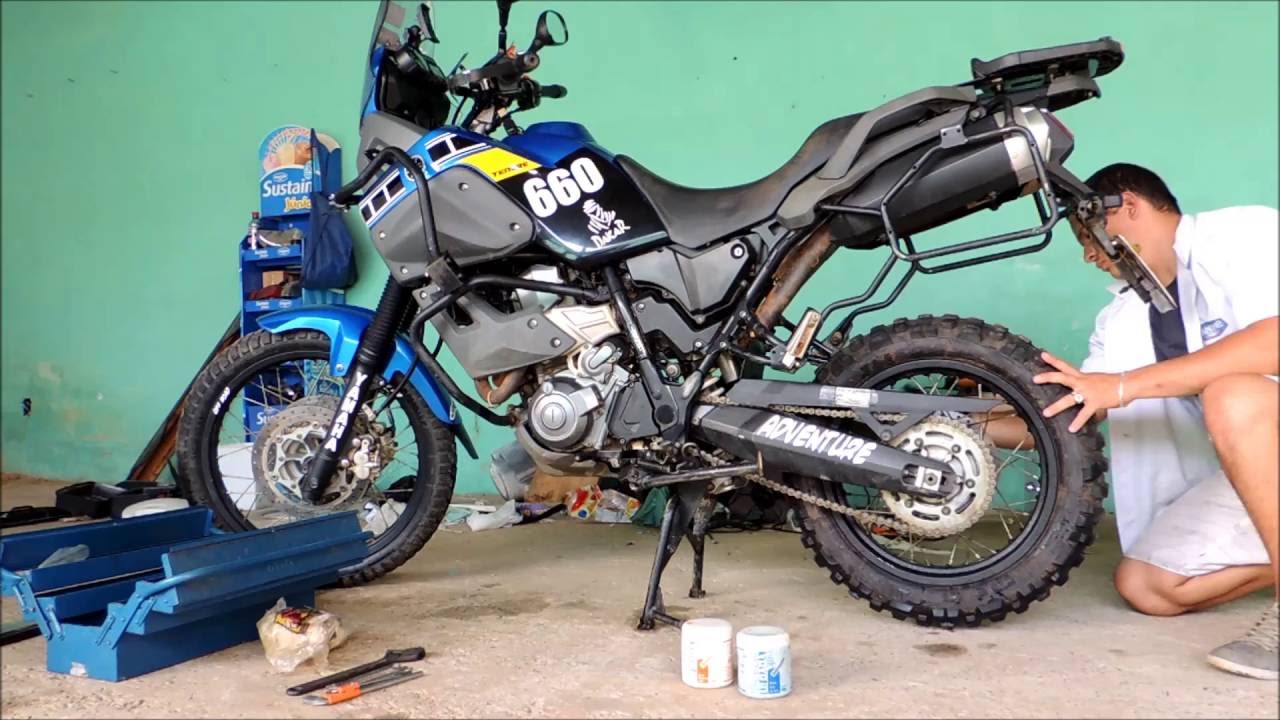 Revisão XT 660 Z - Rolamentos, balança e braço relé.