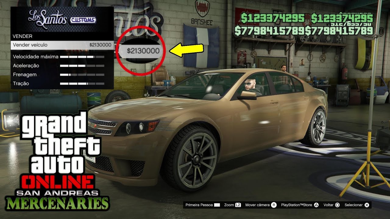 GTA 5 como ficar rico online vendendo carros do modo campanha