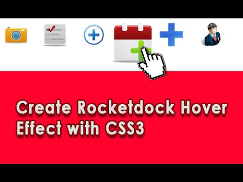 css3 rocketdock hover effect