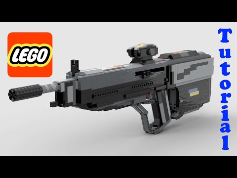 How to build LEGO toy gun HALO DMR rifle that works FULL Tutorial trailer