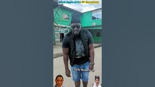 Black Apple today at the PF Secretariat where the Lusaka Deputy Mayor Ketty Nanyangwe & UPND Carders