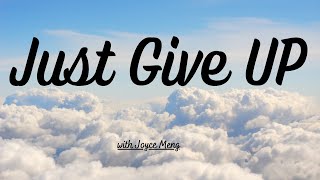 INFJs : Just Give Up