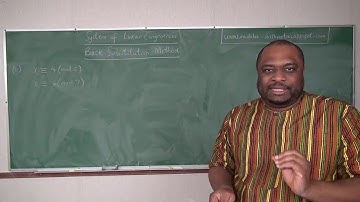 System of Linear Congruence - The Back Substitution Method