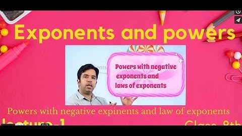 Exponents and Powers Class 8th CBSE |Chapter 12| [part 1] maths solutions