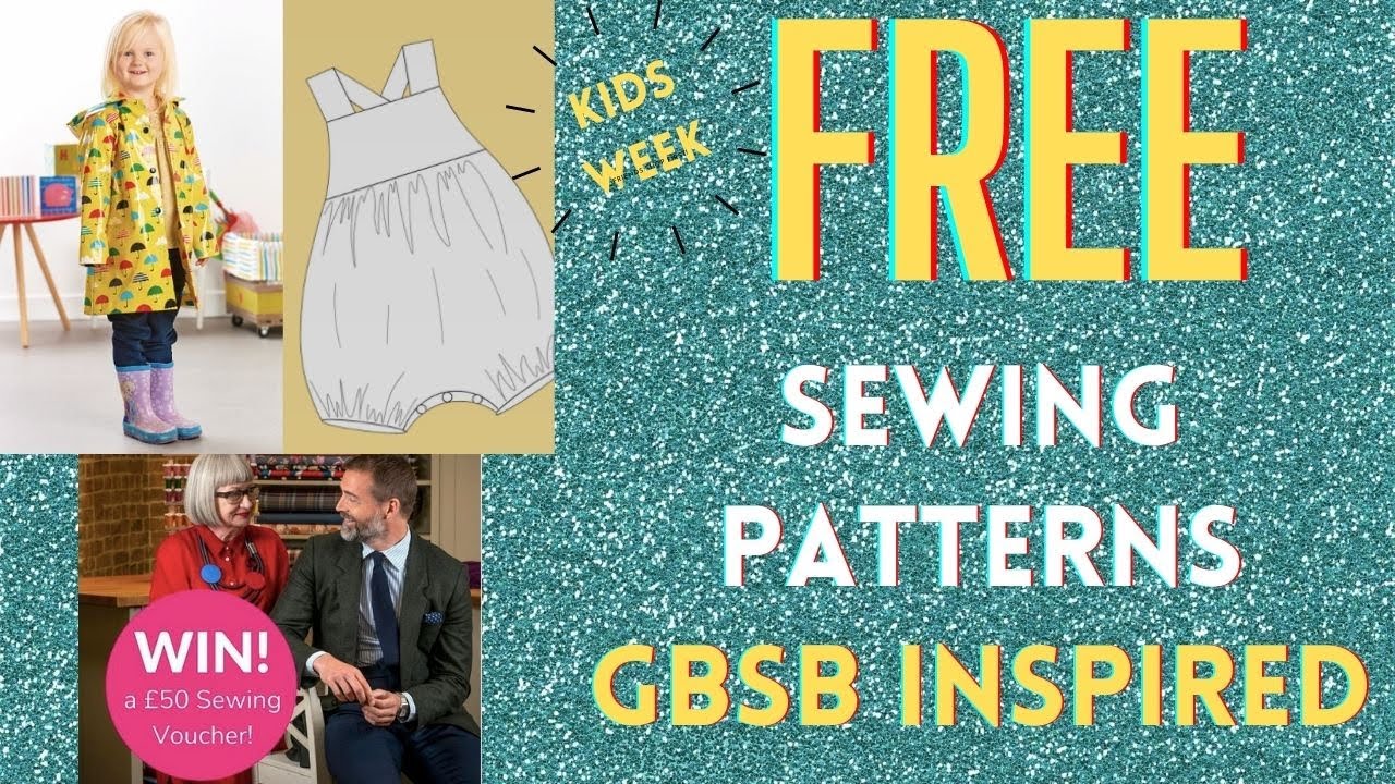 FREE sewing patterns for children inspired by The Great British Sewing Bee