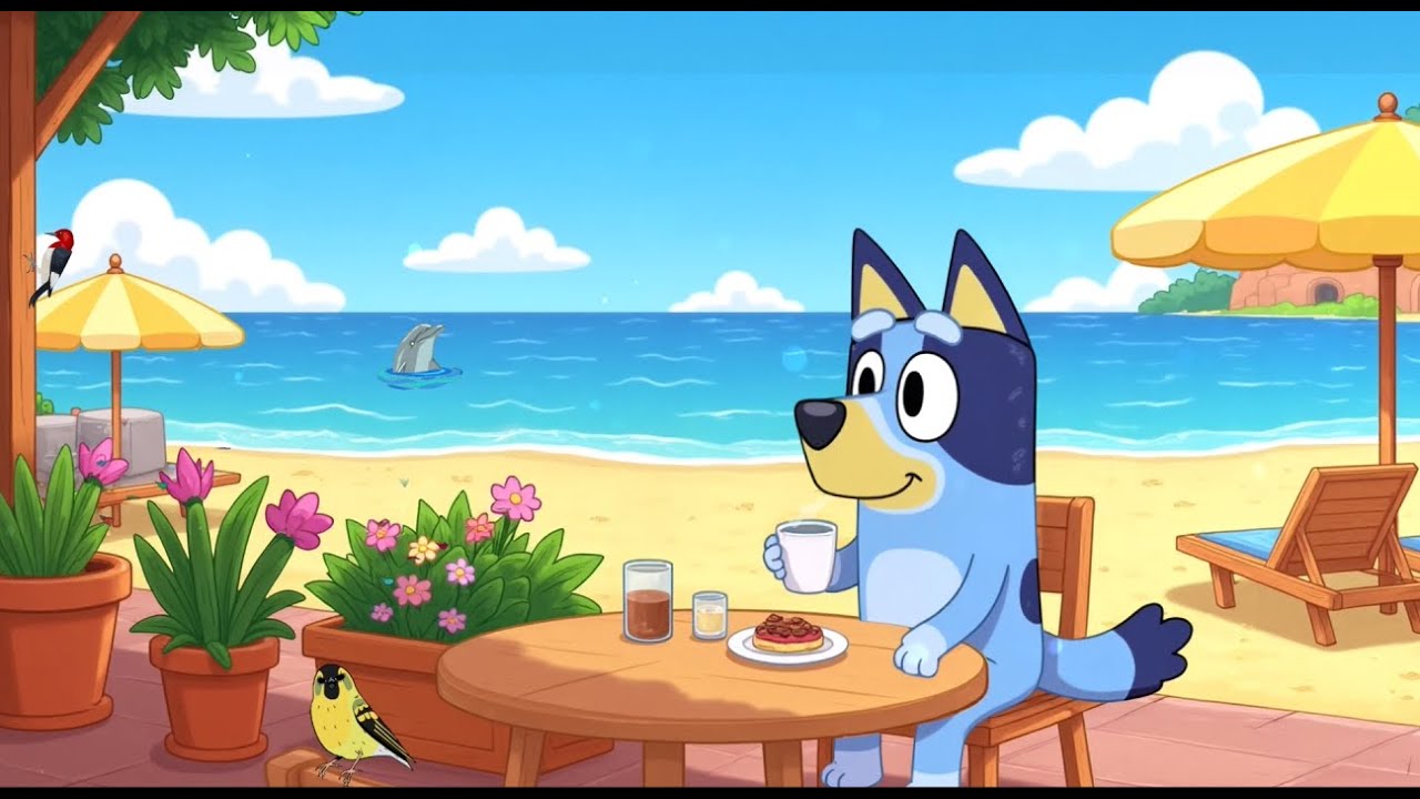 Bluey Lofi Ocean Chill - Study Music & Relaxing Beach Vibes