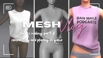 Mesh Vlog  #sims4edition| Sims 4 CC MAKING PART 2 Blender to Game| #eapartner