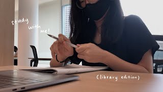 study with me in the library | real time, no music (1 hour)