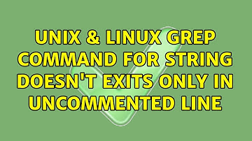 Unix & Linux: Grep command for string doesn