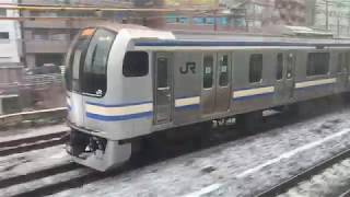 並走! E217系横須賀線 E231系東海道線 横浜駅同時入線