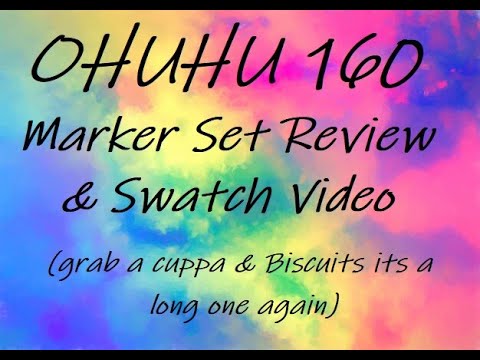 Petite vidéo de présentation des Ohuhu Marker Pens x60 (a base d'eau)