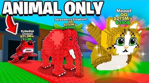  $0 To $1 Trillion Using ANIMAL ONLY Brainrots! 
