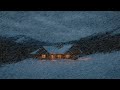 Cozy Cabin in the Winter Mountains – Peaceful Evening for Relaxation and Sleep
