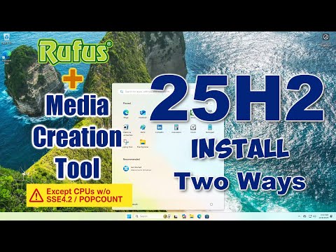 Windows 11 25H2 Creating A Bootable USB Drive MCT And Rufus Clean Installation On A PC 