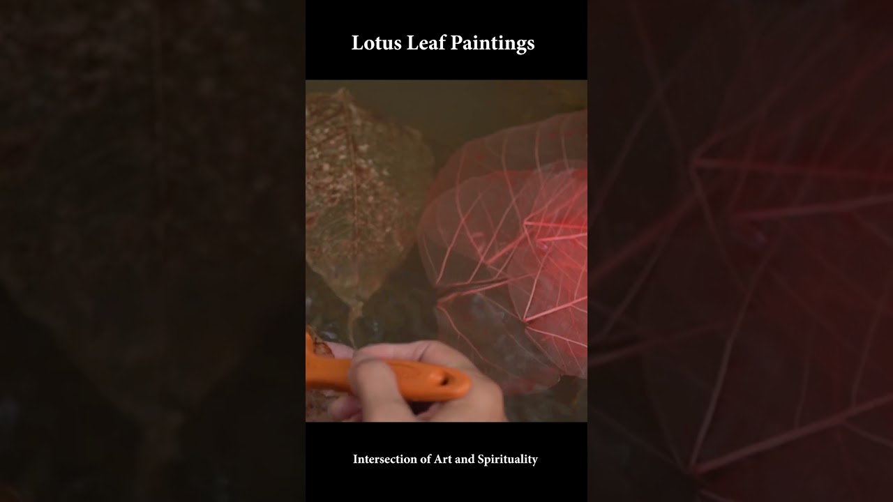 paintings from bodhi leaves 