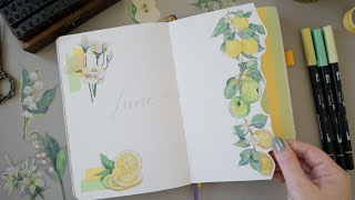 Plan With Me: June Bullet Journal Set Up Fruit Theme | Mystery  Journal