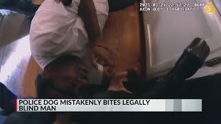 Police dog bites blind man in church hostel, prompting lawsuit
