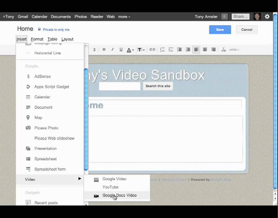 Insert a Video From Google Docs - YouTube