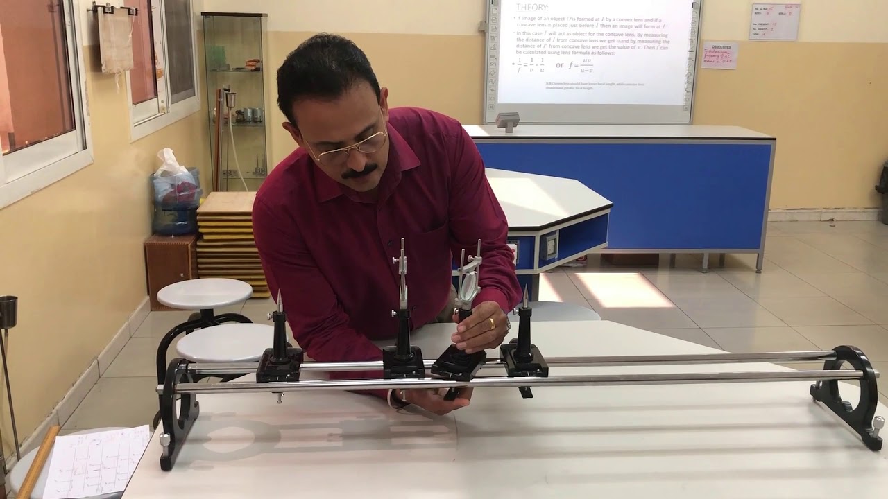 FOCAL LENGTH OF CONCAVE LENS USING CONVEX LENS:PRAKASH & MINI