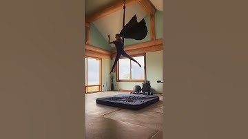 Aerial silks dynamic drop after 18 attempts... @aerialsilkcraze453 #shorts