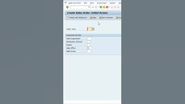 SAP SD Sales order creation VA01