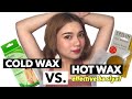 COLD WAX VS.HOT WAX HAIR REMOVAL | DEMO+REVIEW😂🙋🏻‍♀️